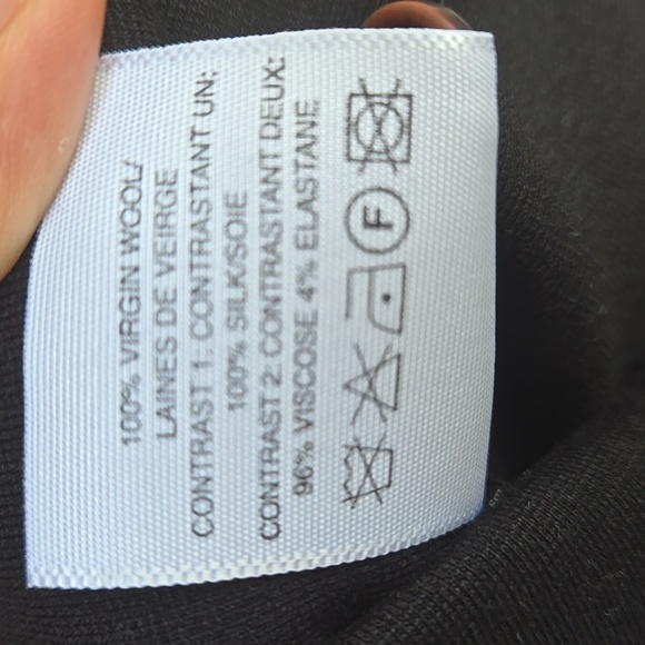 Obakki Black Sheath Midi Pencil Dress 100% Virgin Wool Size XS - Picture 6 of 6